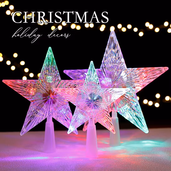 Christmas Wooden LED Lighted Pendant Star Christmas Tree Shape Light Decoation