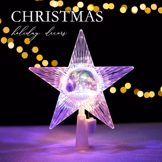 Christmas Wooden LED Lighted Pendant Star Christmas Tree Shape Light Decoation