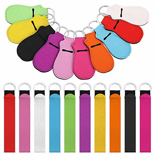 Luxury Colorful Wholesale Luxury Accessories Key Ring High Quality Lip Gloss Holder Leather Keychain